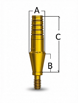 Эстетический тонкий прямой абатмент Simply 7374 ETWASP5-CHC, Alpha‑Bio Tec