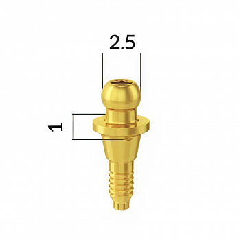 Шаровидный титановый абатмент TB1‑CHC 7403, Alpha‑Bio Tec