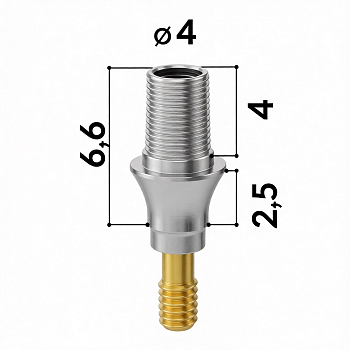 Титановая основа 5455 CCTB-2.5-R-CHC, Alpha‑Bio Tec