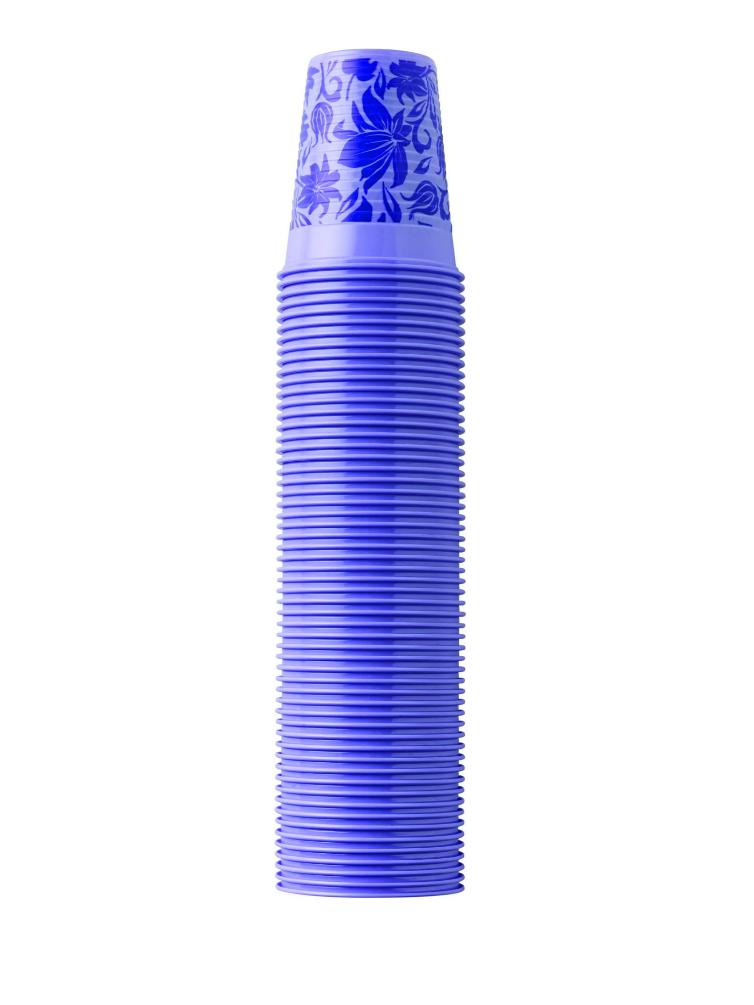 Plastic Cup_Floral Lilac
